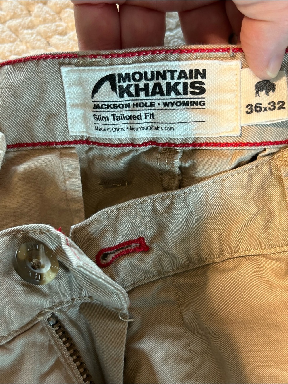 Mountain Khakis Men’s Slim Tailored Fit Khaki Pants - Tan